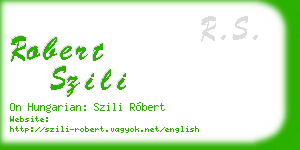 robert szili business card